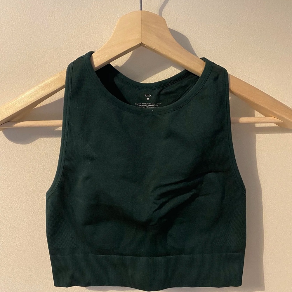 Knix Dark Green Crop Top
